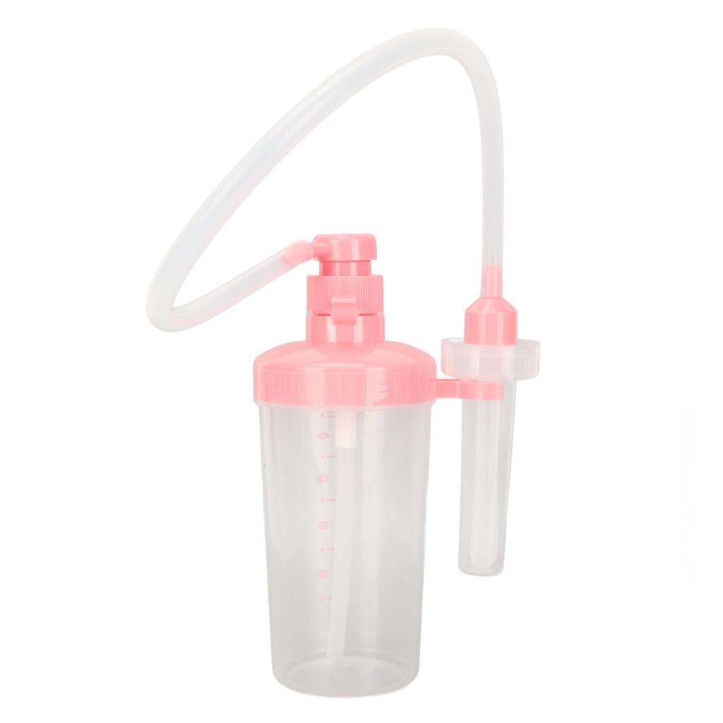 Vaginal Douche Portable High Elasticity Manual Pressure Stable Water Flow Vaginal Cleansing System 500ml Pink