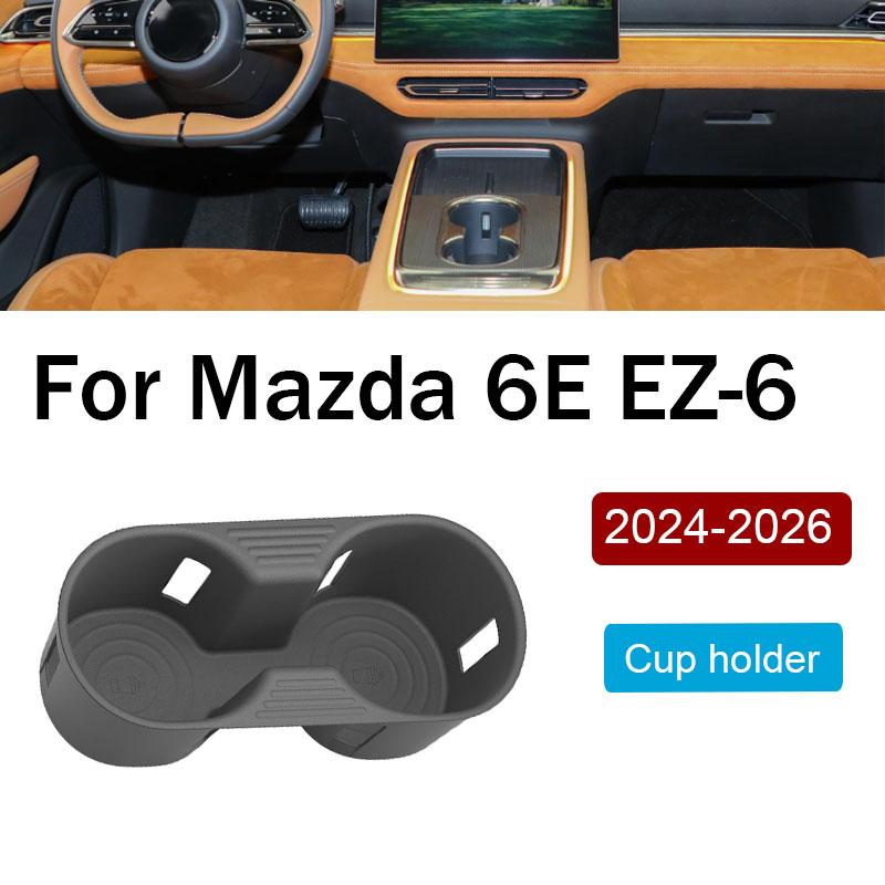KodoLab For Mazda 6e EZ-6 2025 2026 Car Accessories Center Console Drinks Cup Holders Water Bottle Stand Anti-Slip TPE Tray