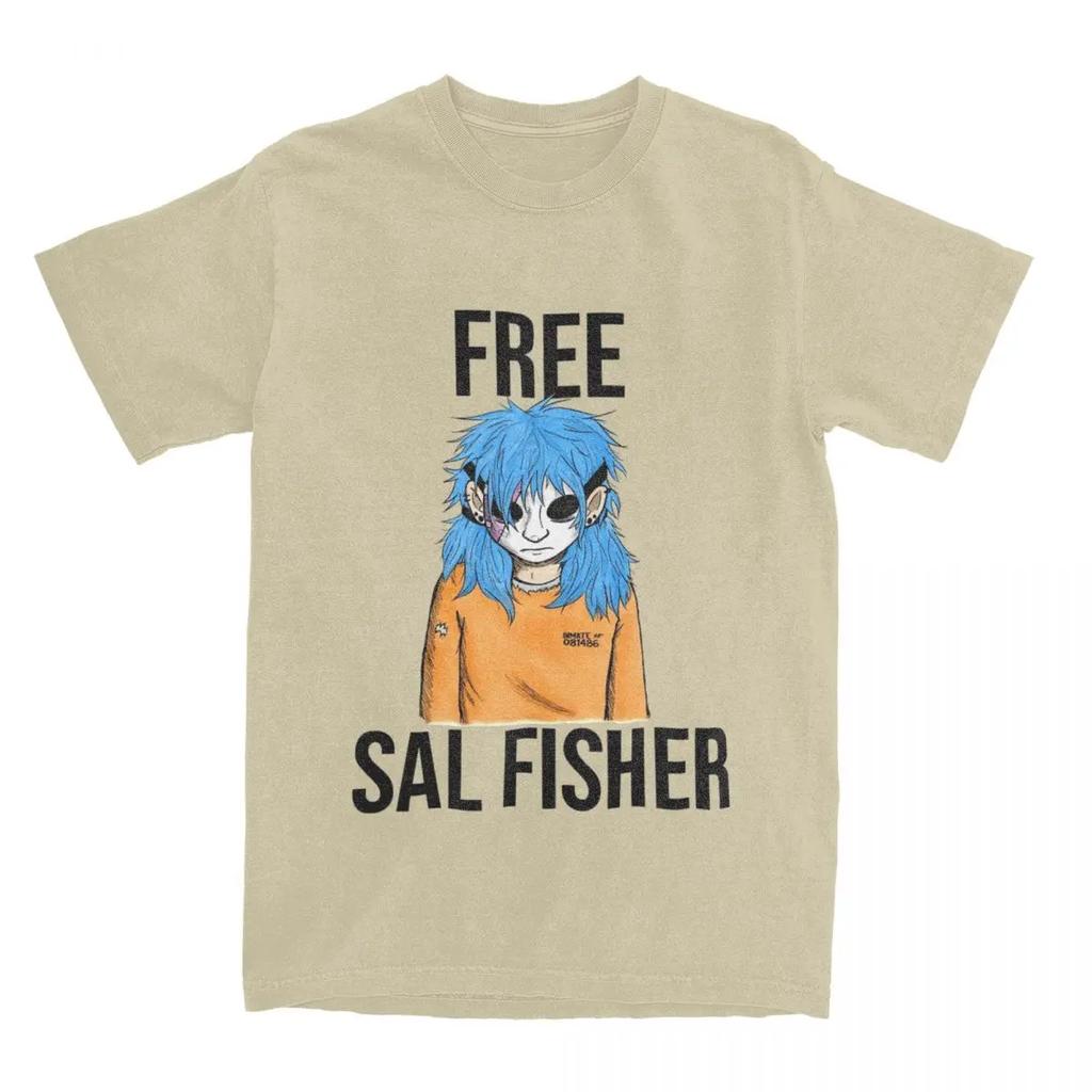 Nyhet Gratis Sal Fisher Sally Face T-skjorte Menn Kvinners Ren Bomull Sallyface T-skjorte Festklær