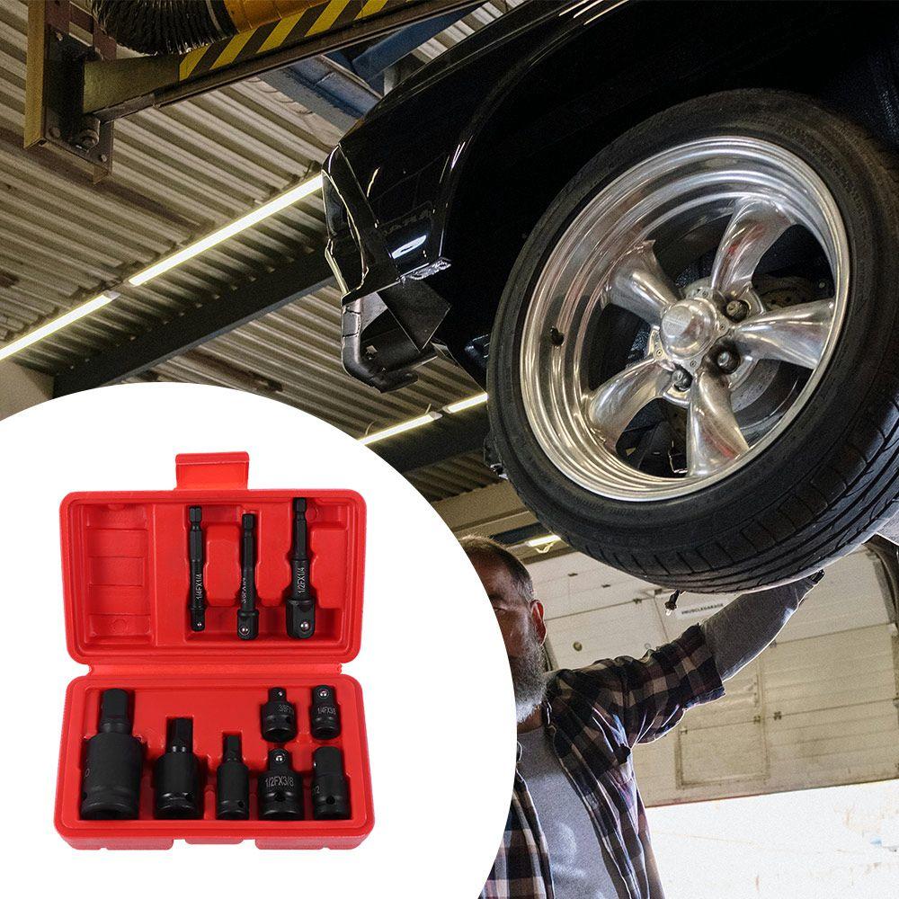 10Pcs/Set Universal Drive Socket Sleeve Extra Long Impact Socket Adapter Set Car Repair