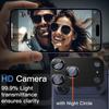 For iPhone 17 Pro Mobile Phone Camera Lens Protector - [Strong Adhesion] Metal Aluminum Alloy Tempered Glass , Black Titanium