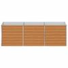 Raised Garden Bed Light Brown 240 X 80 X 77 Cm Galvanized Steel