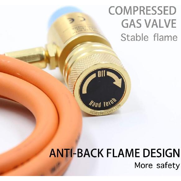 Double Valve Mapp Torch With 2 Head And Hose For Soldering