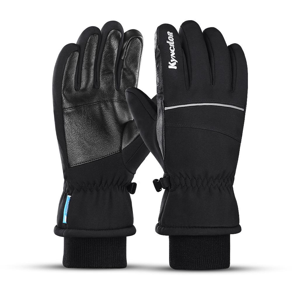 Unisex Fleece-Lined Water-Repellent Touchscreen Gloves for Winter Cycling and Skiing