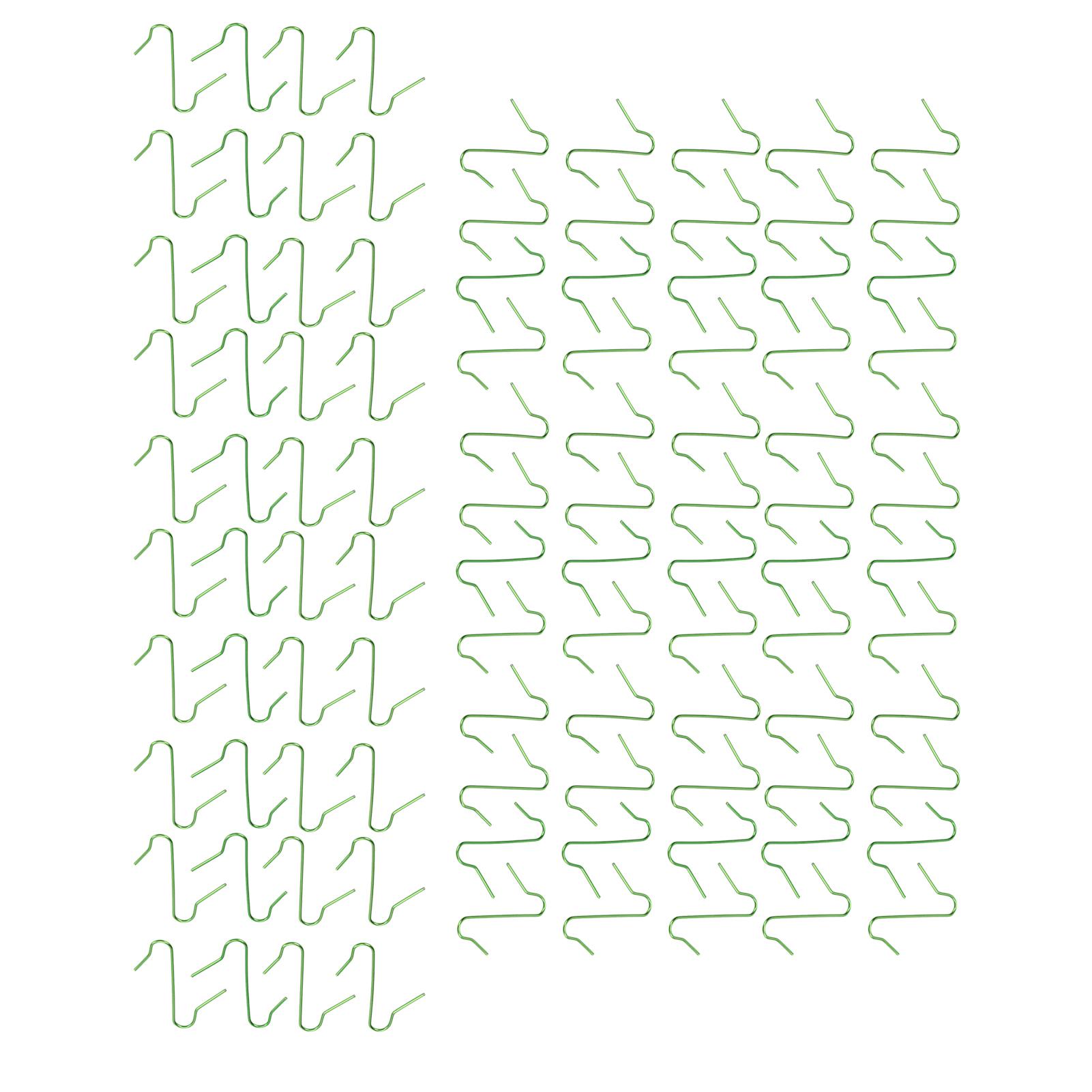 

100pcs S Hooks Multifunctional S Shaped Green Metal Hanging Hooks for Small Items Festivals