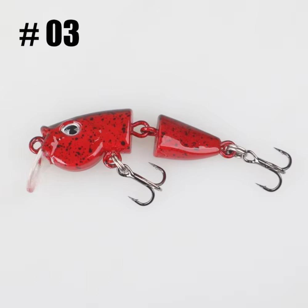 2-Section Joint Slow Sinking Minnow 3.5g Weight Wobbles Bait Mini Micro Fishing Bait Bass Fishing