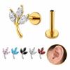 Internally Threaded Labret Stud ASTM F136 Titanium Lip Stud Durable Piercing Jewelry  Piercing