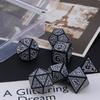 7Pcs/set Polyhedral Acrylic Dices Multiple Face Various Shape Digital Game Dices for Club Party Family Board Game Props