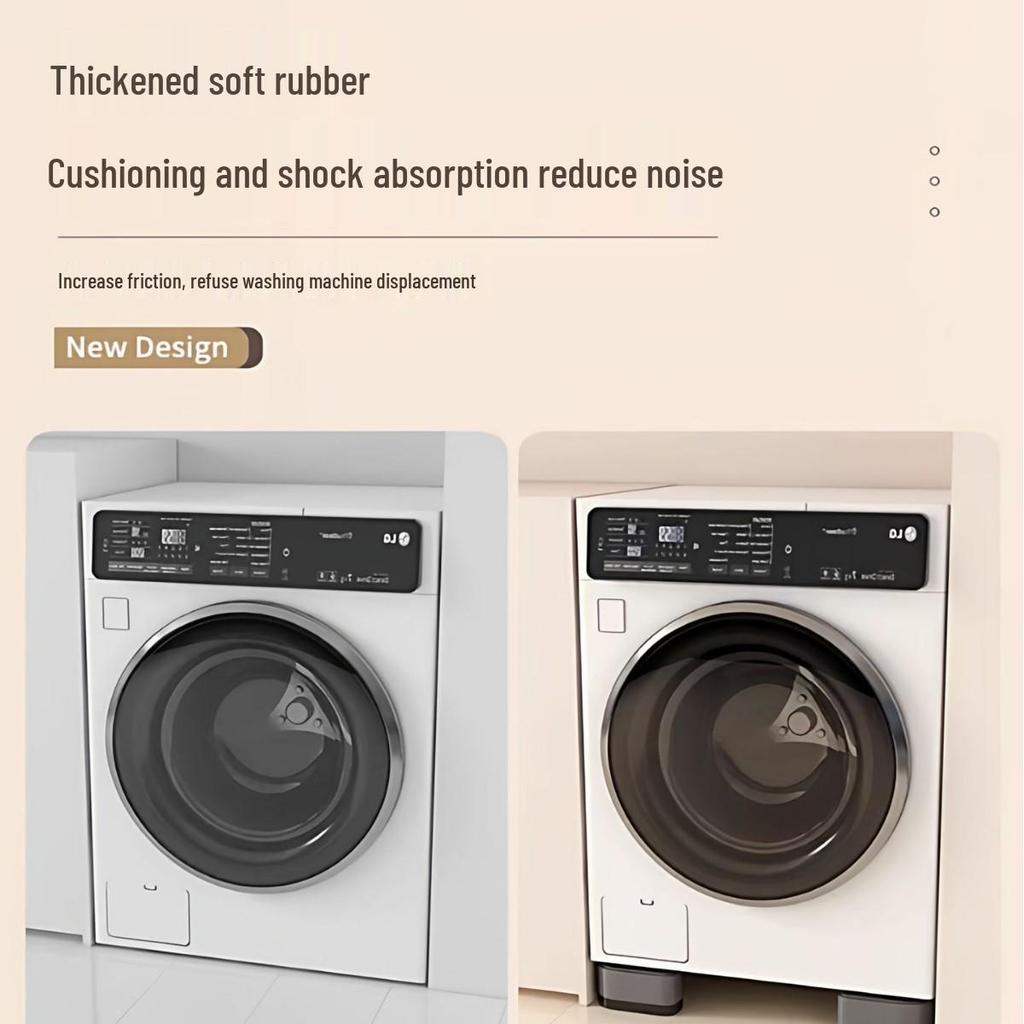 Anti-Vibration Silent Washing Machine & Refrigerator Riser Stand with Anti-Slip Pads