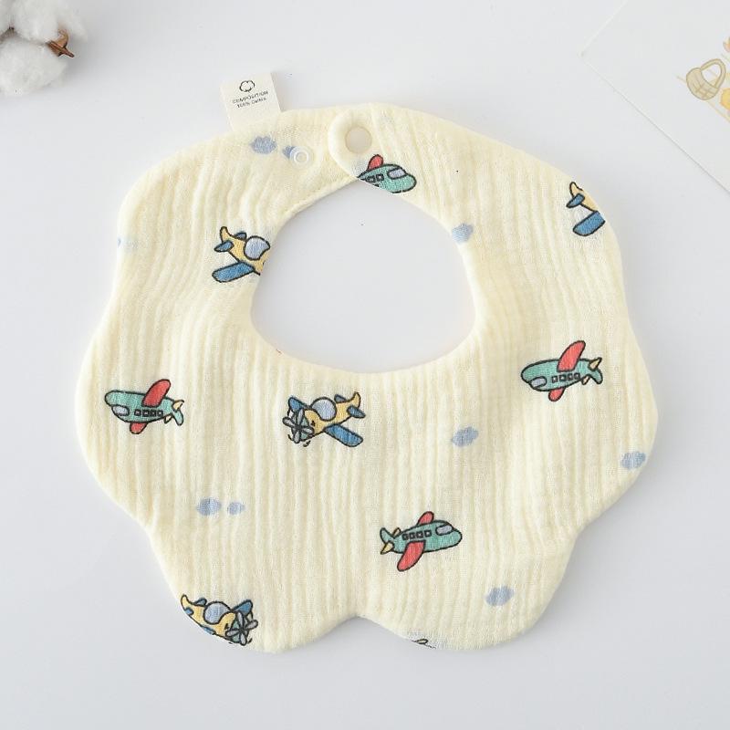 360-Degree Pure Cotton Petal Baby Drool Bib