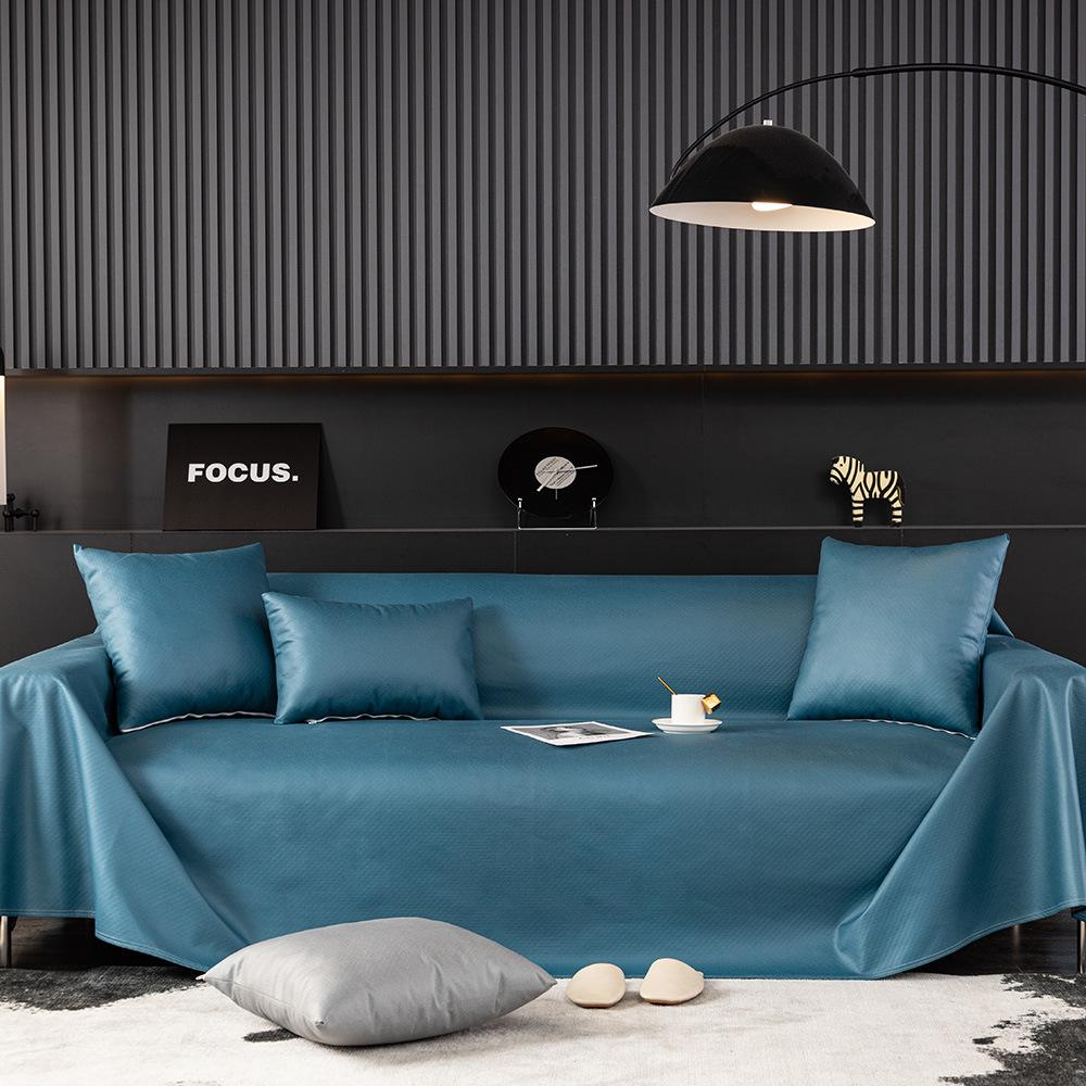Simple Waterproof Sofa Towel New Urine-Proof Anti-Scratching Four Seasons Universal Non-Stick Wool Sofa Cover Towel Faux Leather Autumn and Winter