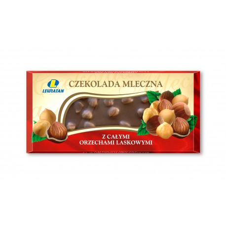 Schokolade Lewiatan Vollmilch mit ganzen Haselnüssen 100g