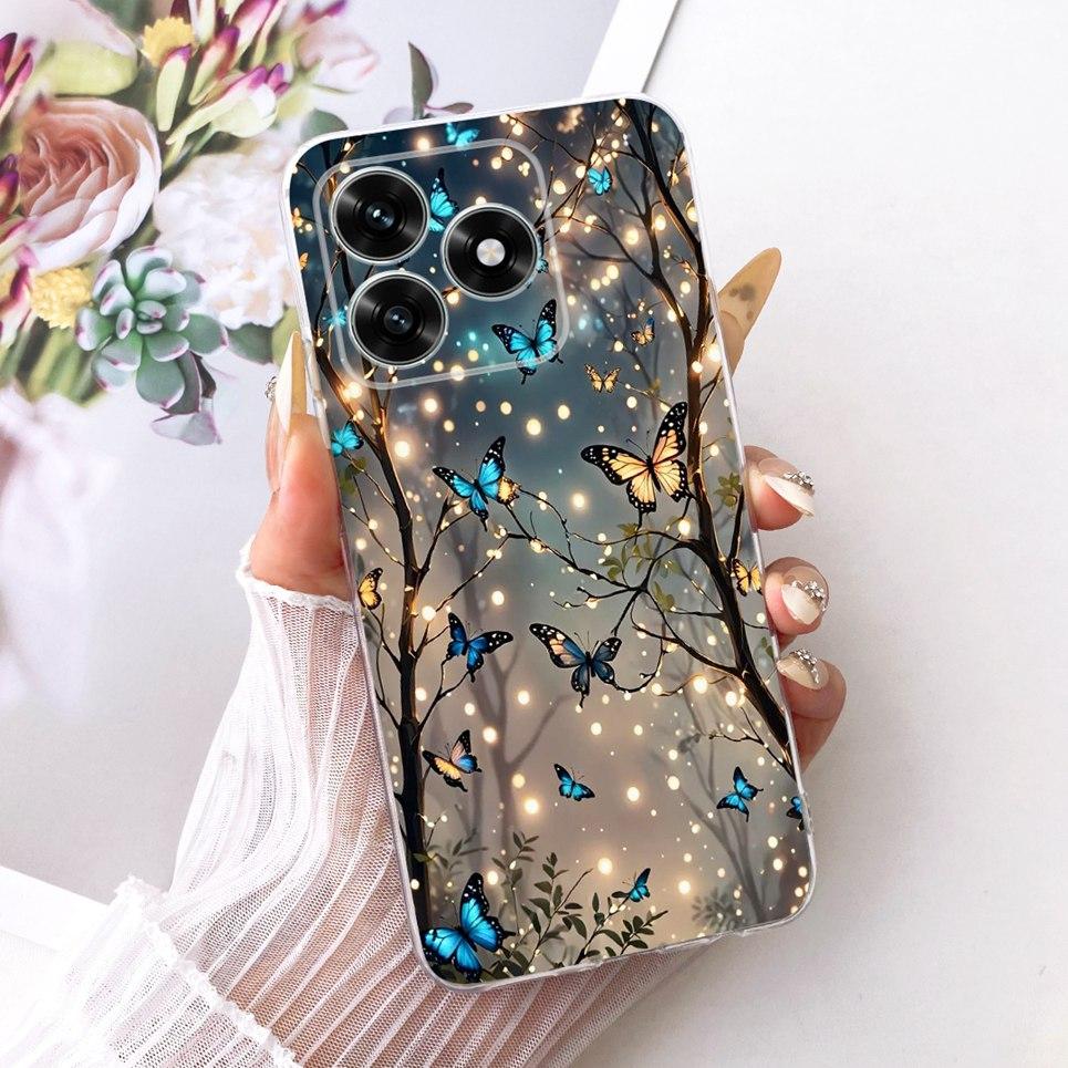 For Honor X5C / Huawei Honro X5C Plus Phone Case Teansparent Soft TPU Casing Floral Butterfly New Fashion Painting Back Cover