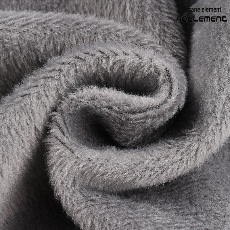 Thermounterwäsche-Set für Herren: Rundhals, V-Ausschnitt, Samtgefüttert, Kältefest, Herbst/Winter Baumwollpullover und Hose.