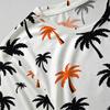 Palm Tree Print Casual T-Shirt,Comfy Soft Fabric,Loose Fit,Tropical Vibes Versatile Tee for Vacation,Daily Wear,Work Commute