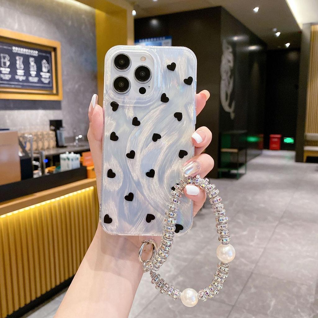 Feather Yarn Suitable for Apple 12 Spring and Summer Protective Case 14 Chain X Full Screen Love 13 Hard Iphone15pro Mobile Phone Case
