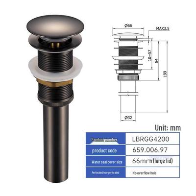Tapón de desagüe emergente para lavabo Lantuan
