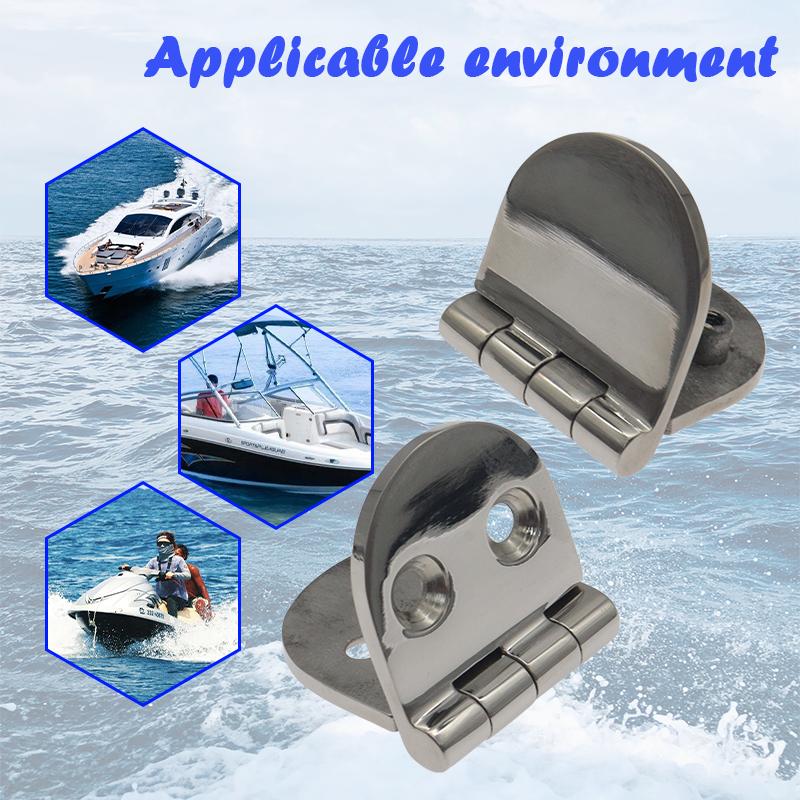 2Pcs 316 Stainless Steel Marine Boat Hinges Heavy Duty Hatch Casting Hinge For Cabinet Doors Windows Butt Hinge Door Hinges
