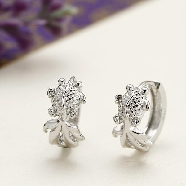 925 Sterling Silver Zircon Buckle Earrings For Women Fashion Exquisite Student Girlfriend Jewelry Accessories Party Gift