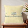 Salted Butter Label Funny Cushion Cover For Pillow Printing Sofa Decoration Home Car Room Coffee Shop Office Nordic Simplicity