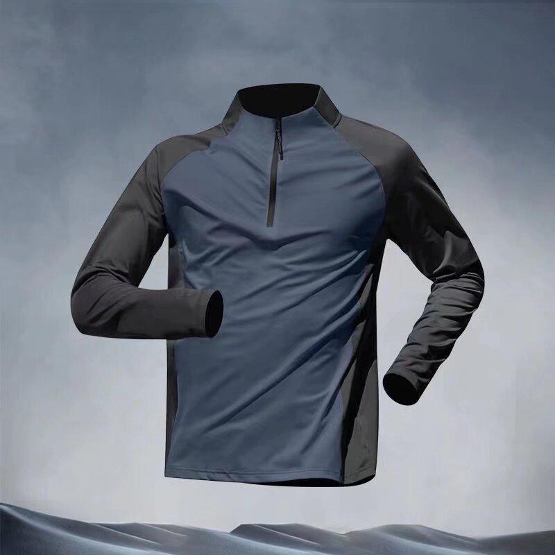 Men's Quick-Dry Half-Zip Training Suit: Long-Sleeved Top and Trousers for Running & Fitness