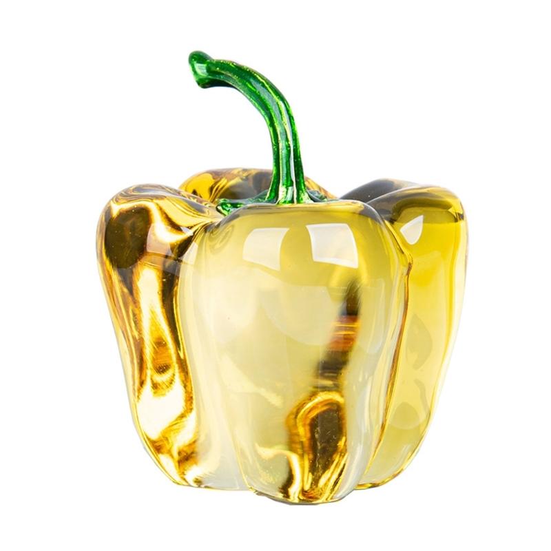 Artistic Glass Peppers Replicas Home Decoration Kitchens Table Centerpieces Shatterproof Design 45mm Size