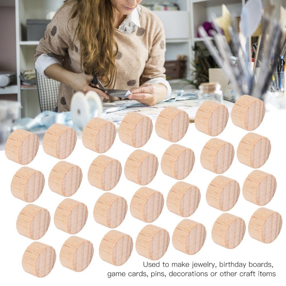 300pcs Unfinished Wood Discs Round Wood Blanks Wood Handmade DIY Beech Wood Slice  Party Decorations S