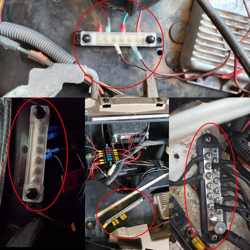 Universal Power Distribution Terminal Block with Transparent Cover Termianl Bus Bar for Automotive Car Marine Boat Power System