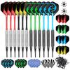 CareGames 12 Electronic Target Plastic Tip Darts, Professional Electronic Target Darts + 24pcs 8 Patterns Flights + 100 Tips + 2 Flights Protectors