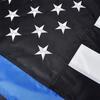 Thin Blue Line Flags 3x5 FT Outdoor Heavy Duty, Black and Blue American Police Flag Honoring Law Enforcement Officers, Embroidered Stars - Sewn