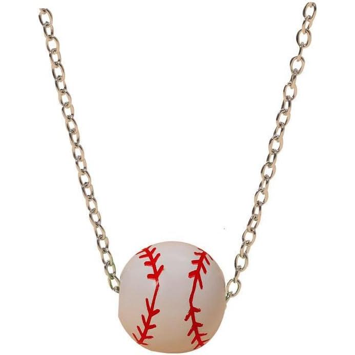 Baseball Short Pendant Necklace Basketball Football Volleyball Ball Pendant Chain Necklace Fashion Jewelry for Fan of Ball ames