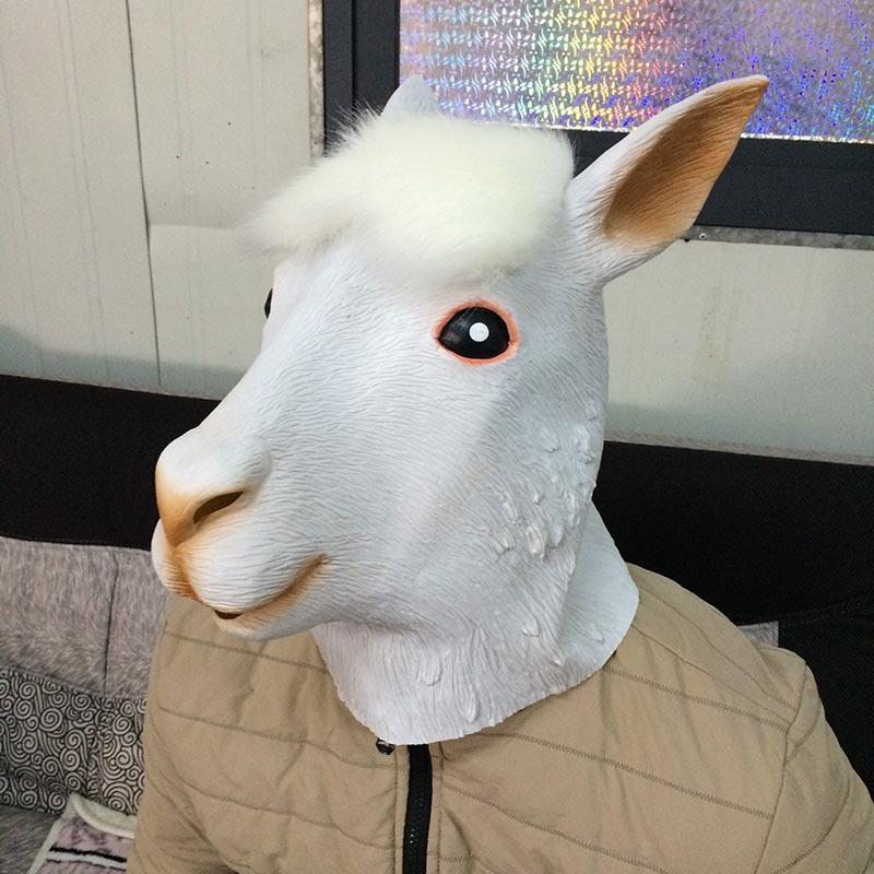 Alpaca headgear, a mythical creature, free shipping, Halloween animal headgear, horse head, rabbit head cosplay Props