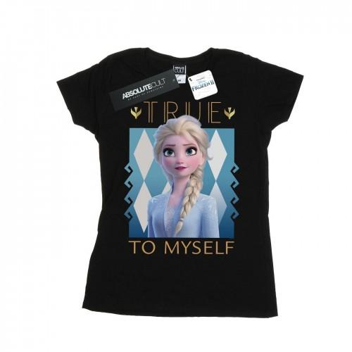 

Disney Womens/Ladies Frozen 2 Elsa True To Myself Cotton T-Shirt білий