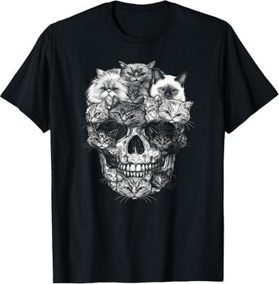 Un Teschio Ma Sono Gatti Scheletro di Gattino Teschio di Gatto di Halloween T-Shirt