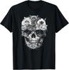 A Skull But It's Cats Kitty Skeleton Halloween Cat Skull T-Shirt
