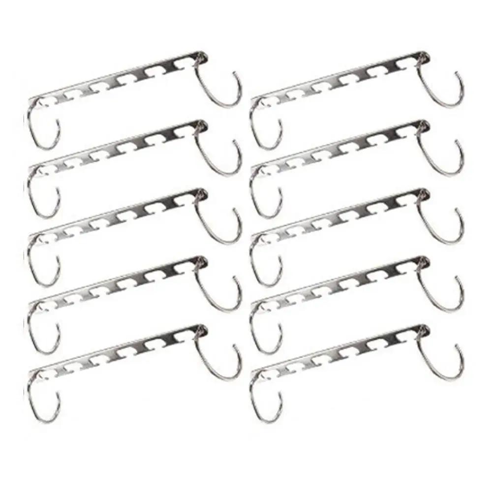 2/4/6/8/10pcs Magic Clothes Hangers Hanging Chain Metal Cloth Closet Hanger Shirts Tidy Save Space Organizer Hangers