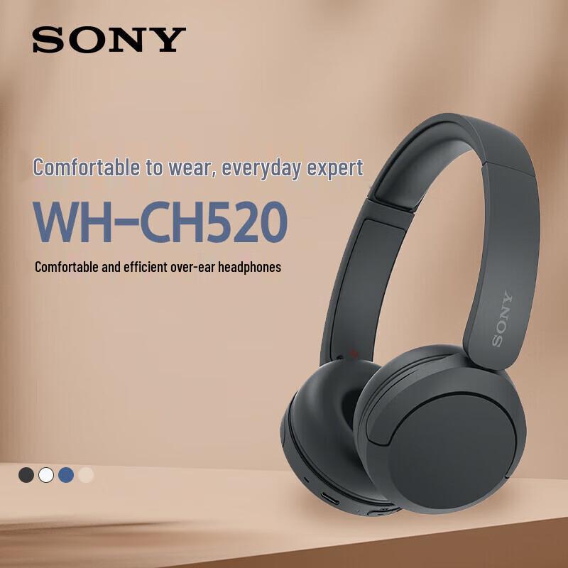 Sony WH-CH520 Wireless On-Ear Bluetooth Headphones