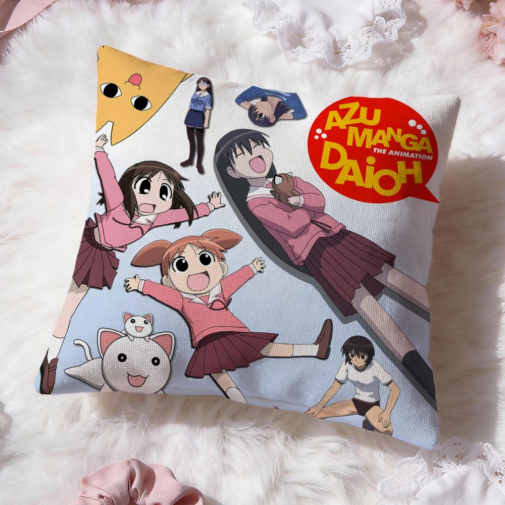 Anime A-Azumanga Daioh Cushion Cover Premium Comfort Reversible Pillow Cove -Two In One Design for Any Room & Car Interior