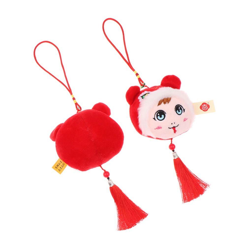 Handmade Snake Keychain Pendants Cartoon Zodiac Snake Mascot Spring Festival