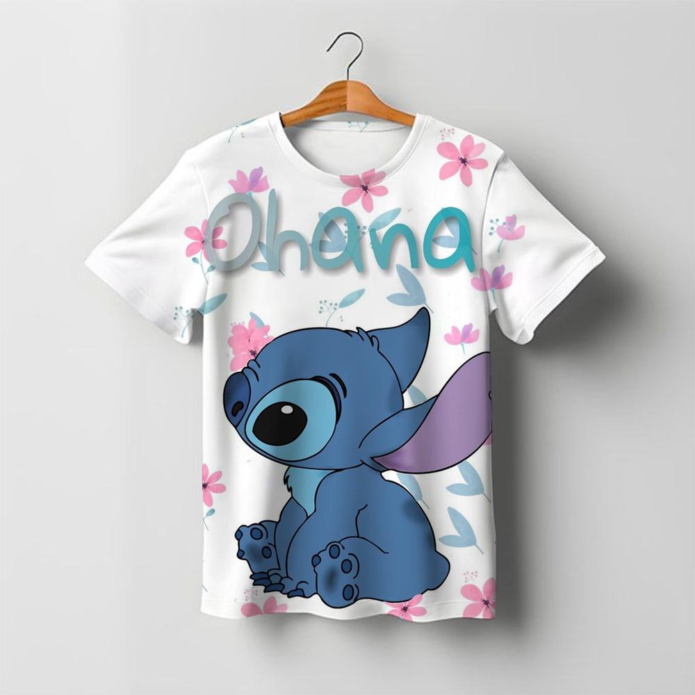 Camiseta Kawaii de Stitch para Niña Ropa de Niña Ropa para Niños Pequeños Camisetas para Niños 2026 Verano Manga Corta Camisetas de Dibujos Animados para Niños Niños