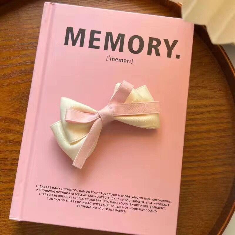 

Новая женская корейская черная заколка-утконос с милым розовым бантом из ленты для универсальной прически