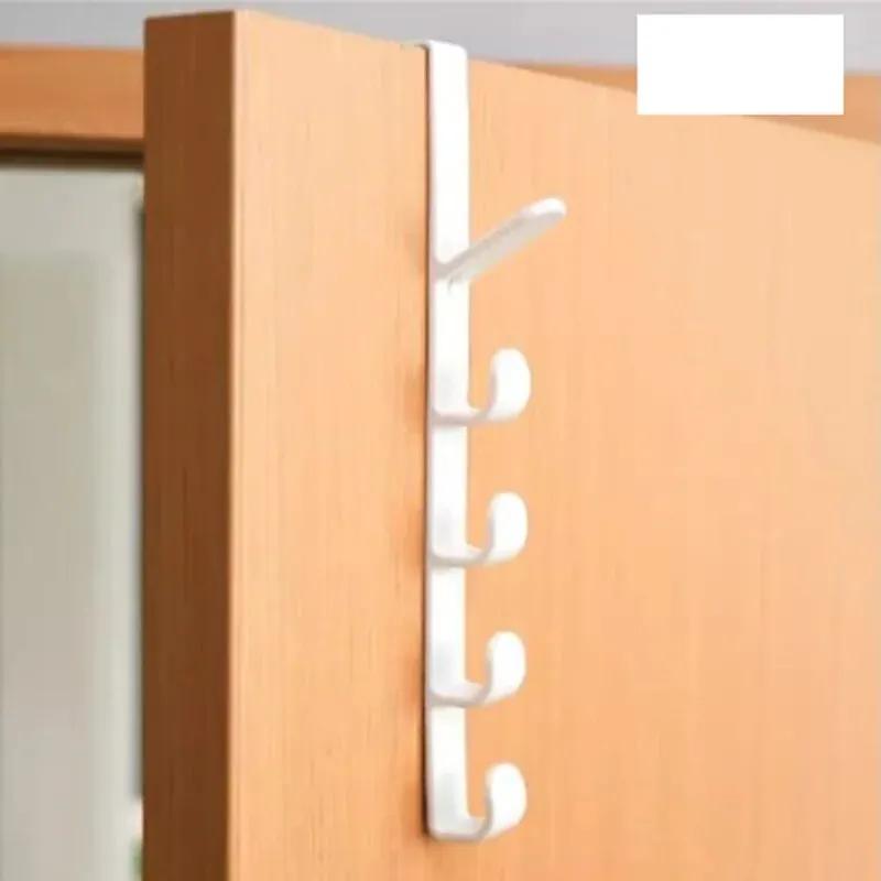 1ks věšák na dveře ložnice, závěsný stojan na oblečení přes dveře Plastové domácí úložné prostory, háčky, držák na kabelky na tašky kolejnice