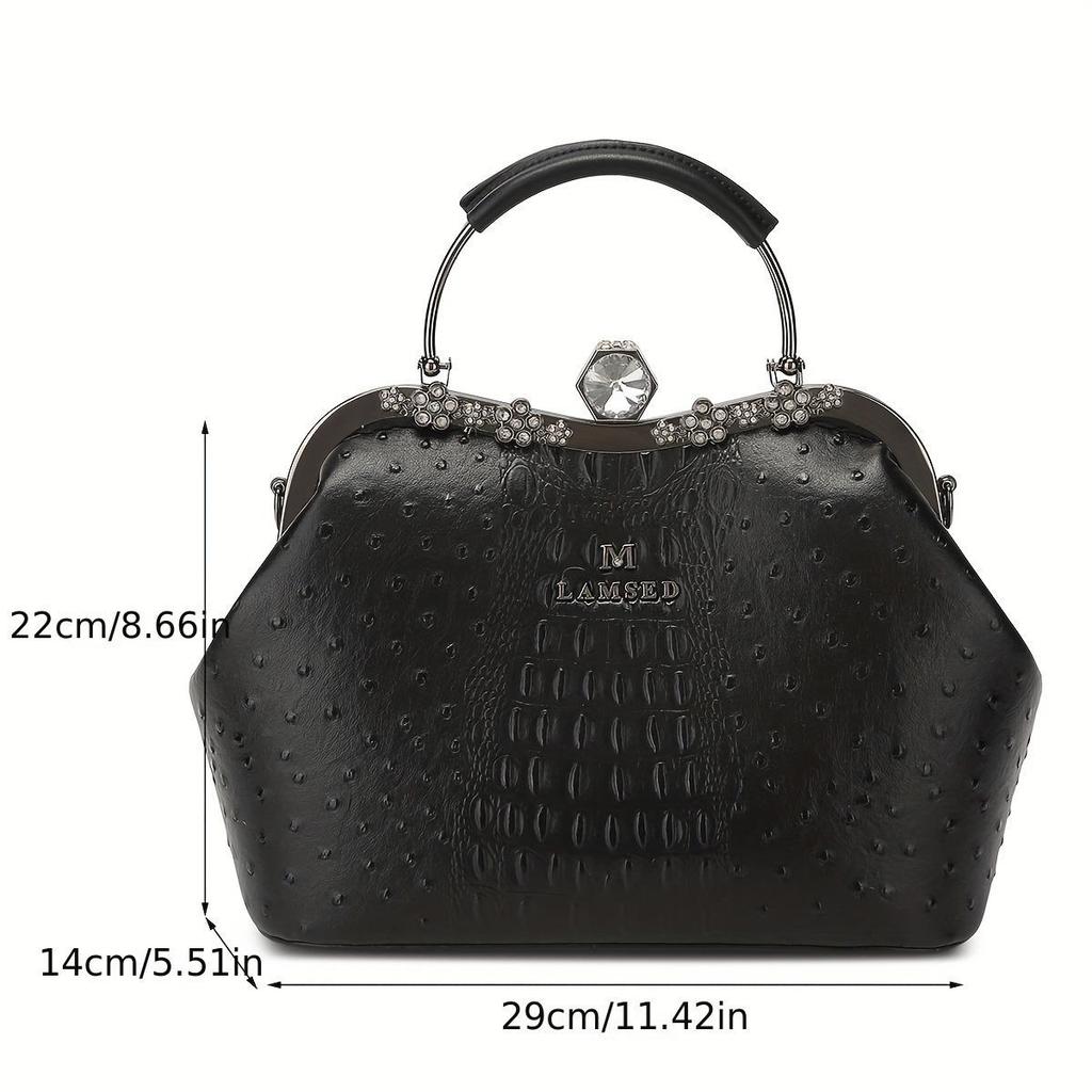 2025 Luxury Women's Soft Leather Shoulder & Crossbody Bag with Ostrich Pattern