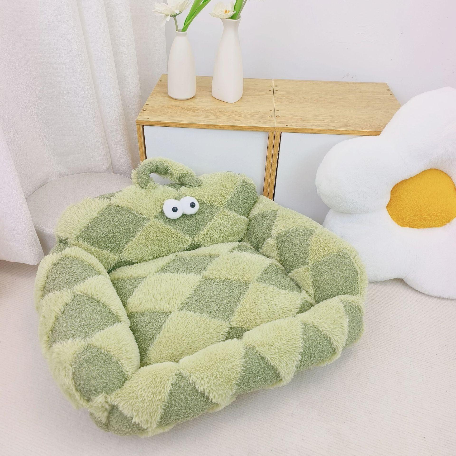 

Гнездо для домашних животных Candy Big-eyed Теплое гнездо для собак на осень и зиму Гнездо для кошек Диван для домашних животных Маленькая собачка Тедди Теплое гнездо для померанского шпица M 40*50cm