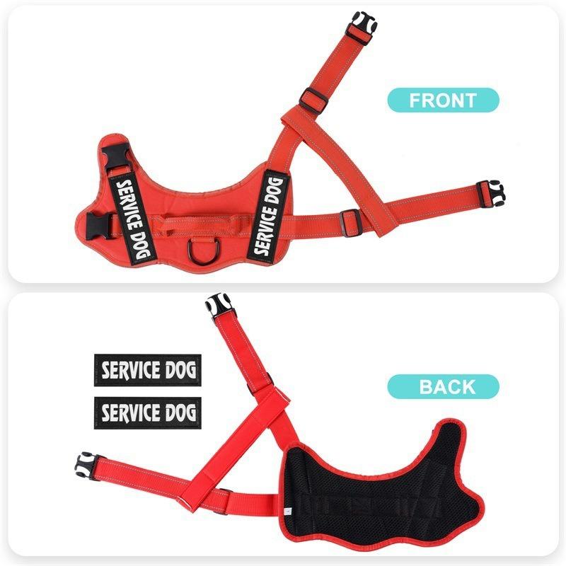 Reflective Anti-Pull Dog Harness With Hook And Loop Patch Panel