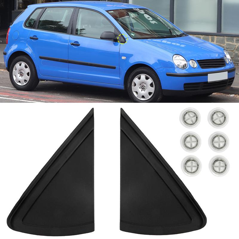 A Pair Triangle Exterior Cover RearView Side Mirror Trim for VW Polo 5 6R Hatchback GTI 2011-2018 6R0853273A 6R0853274A