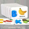 Hölzerne Alphabet-Karteikarten für Kinder, Lernspielzeug, perfektes Vorschulgeschenk und Lernspiel für Kinder.