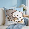 Sweet Cute PPeach Gomas Cushion Cover Square Pillow Bedroom Sofa Leisure Comfort Living Room Home Decoration X