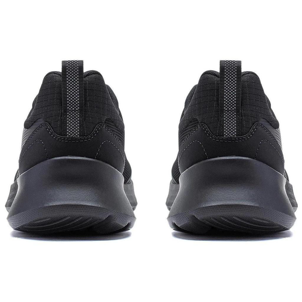 Li Ning Leichte Feder Bequem Textil, TPU Rutschfest Abriebfest Niedrig geschnittene Laufschuhe Herren Schwarz ARST065-1