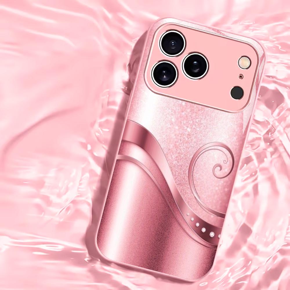 Stil Exquisite neue Heiß verkaufende Schutzhülle Handyhülle Metallische Farbe Glas HandyHülle für iPhone 17 16 15 14 13pm Pro Plus